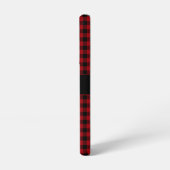 モダン モノグラム レッド ペイズリー柄 SAMSUNG GALAXYケース (左側面)