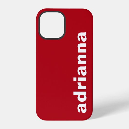 モダン モノグラム レッド iPhoneケース (裏面)
