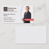 モダン、モノグラム、不動産仲介業者、不動産、写真 名刺 (正面/裏面)