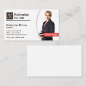 モダン、モノグラム、不動産仲介業者、不動産、写真 名刺 (正面/裏面)