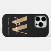 モダン モノグラム 名前入りイニシャルW 名前入りギフト Case-Mate iPhoneケース (裏面 (横))