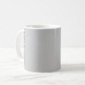 モダン モノグラム 名前 アーバングレー コーヒーマグカップ (正面左)