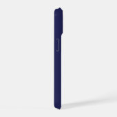 モダン モノグラム 名前 青 ピンク iPhone 15ケース (右側面)