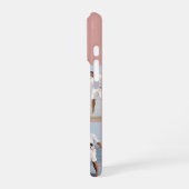 モダン モノグラム 5 枚フォトコラージュ ダスティローズ iPhoneケース (左側面)