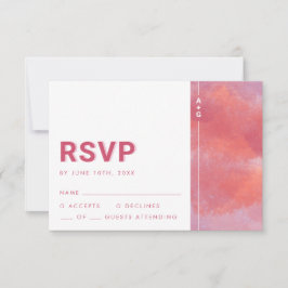 モダン モノグラム RSVP カード