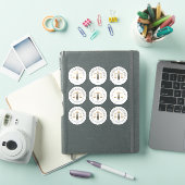モダン モバイル公証人 ロゴ スタンプカーキ ゴールド 9x シール (iPadカバー)