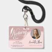 モダン モバイル 公証人 フォト バッジ (正面（ネックストラップ付）)