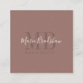 モダン&モミニマルチャとクリーム スクエア名刺 (正面)