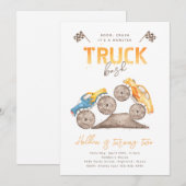 モダン モンスター トラック ご招待 | トラック 招待状 (正面/裏面)