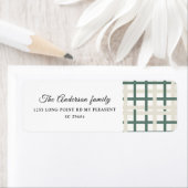 モダン モンタウク グリッド グリーン & ベージュ ラベル (インサイチュ)