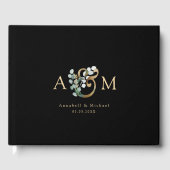 モダン，ユエレガントカリプタス・アンパ結婚サンド ゲストブック (正面)