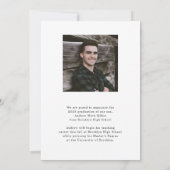 モダン ユニーク スクリプトオーバーレイ 2枚の写真 卒業 案内状 (裏面)