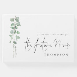 モダン ユーカリ フューチャー ミセス ブライダル シャワー ゲストブック