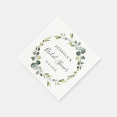 モダン ユーカリ フレーム ウェディング シャワー ボヘミアン スタンダードカクテルナプキン (角)