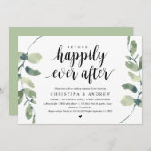 モダン ユーカリ, 結婚式リハーサルディナー 招待状 (正面/裏面)