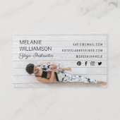 モダン&ヨガミニマルインストラクターフルフォトレイアウト 名刺 (裏面)