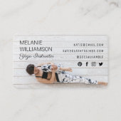 モダン&ヨガミニマルインストラクターフルフォトレイアウト 名刺 (裏面)