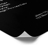 モダン ライトピンク ブラック グリッター 価格表 ポスター (角)