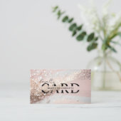 モダン，ライトピンク – 金ゴールド-グリッターサロン, 10 - エンクロージャーカード (スタンド正面)