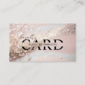 モダン，ライトピンク – 金ゴールド-グリッターサロン, 10 - エンクロージャーカード (正面)
