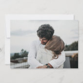 モダン ライトライムグリーン 小さな結婚式の写真 案内状 (裏面)