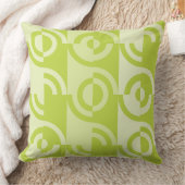 モダン ライムグリーン 円形 フラグメント パターン クッション (ブランケット)