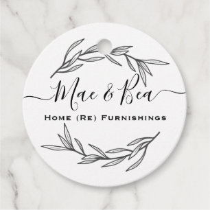 モダン ライラックの葉 タグ