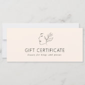 モダン,ラインアート,女性,リーフィ,サロン,ベージュ (正面)