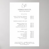 モダン，ラインアート，女性，リーフィ，サロン，聖書学者 ポスター (正面)