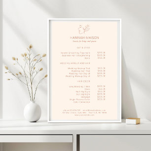 モダン，ラインアート，女性，リーフィ，サロン，聖書学者 ポスター