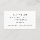 モダン，ラインアート，女性，白，サロン, 名刺 (裏面)