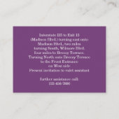 モダン ライン ディープ プラム 方向カード エンクロージャーカード (裏面)