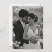 モダン・ラグジュアリーな写真付き結婚式招待状 招待状 (裏面)
