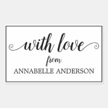 モダン ラスティック エレガント ブラック スクリプト  愛を込めて