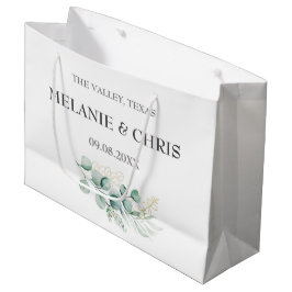 モダン ラスティック フラワル カスタム ボーホー ギフト ウェディング ラール ラージペーパーバッグ