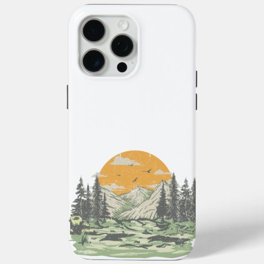 モダン・ラスティック・マウンテン・フォレスト Case-Mate iPhoneケース (裏面)