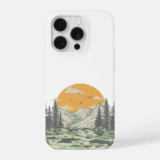 モダン・ラスティック・マウンテン・フォレスト iPhoneケース (裏面)