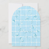 モダン ラバー ダッキー バブル ベビー シャワー 招待状 (裏面)