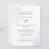 モダン ラベンダー ウォーターカラー スプラッシュ II ウェブサイト 招待状 (正面)