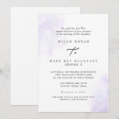 モダン ラベンダー ウォーターカラー スプラッシュ II ウェブサイト 招待状 (正面/裏面)