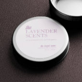 モダン ラベンダー キャンドル ラウンド ステッカー