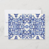 モダン ラ ドルチェ ヴィタ レモン RSVP 招待状 (裏面)