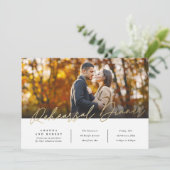 モダン リハーサル ディナー フォト 招待状 (スタンド正面)