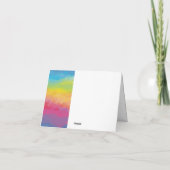 モダン レインボーエンゲージメント カード (裏面)