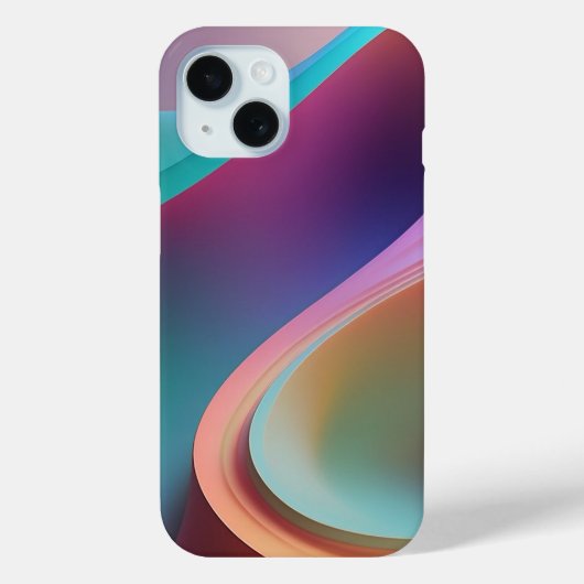 モダン レインボー ウェーブ 抽象芸術 Case-Mate iPhoneケース (裏面)