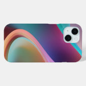 モダン レインボー ウェーブ 抽象芸術 Case-Mate iPhoneケース (裏面 (横))