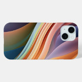 モダン レインボー ウェーブ 抽象芸術 Case-Mate iPhoneケース (裏面 (横))