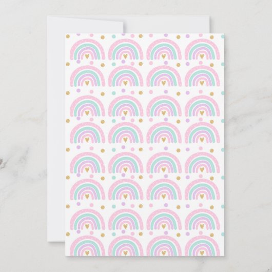 モダン レインボー 招待状 (裏面)