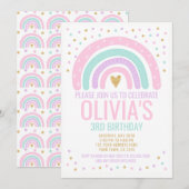 モダン レインボー 招待状 (正面/裏面)