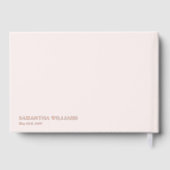 モダン レターズ トゥ ザ ブライド エレガント ピンク ローズ ゴールド ゲストブック (裏面)